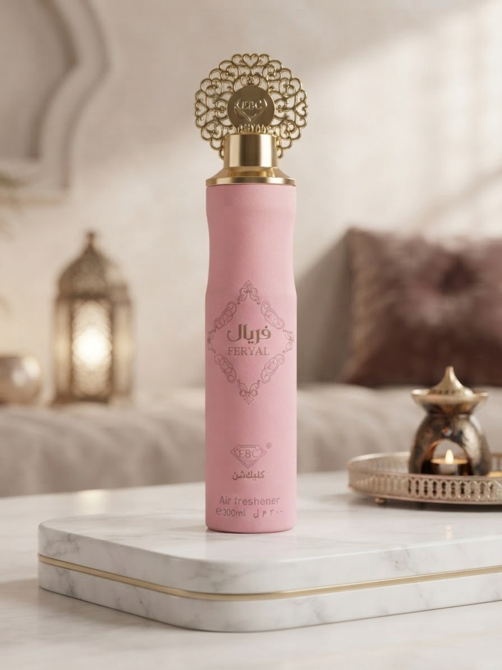 Feryal Pink & Gold Decorative Air Freshener by